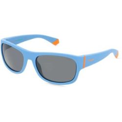 Safilo GmbH Polaroid PLD 8064/S Kinder-Sonnenbrille Vollrand Eckig Kunststoff-Gestell, Blau