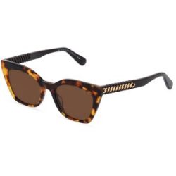 Thélios Stella McCartney SC40036I Damen-Sonnenbrille Vollrand Butterfly Acetat-Gestell, Havanna