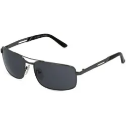 Suncute Industries Co., Ltd. Fielmann MC 551 SUN CL Herren-Sonnenbrille Vollrand Quadratisch Edelstahl-Gestell, Grau