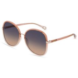 Kering Eyewear Spa Chloé CH0030S Unisex-Sonnenbrille Vollrand Butterfly Metall-Gestell, Orange