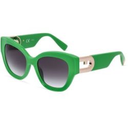 DE RIGO Vision D.A.CH. GmbH Furla FULSFU596 Unisex-Sonnenbrille Vollrand Butterfly Kunststoff-Gestell, Grün