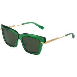Kering Eyewear Spa Bottega Veneta BV1242S Damen-Sonnenbrille Vollrand Quadratisch Acetat-Gestell, Grün