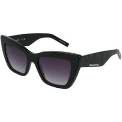 Marchon Germany GmbH Karl Lagerfeld KL6158S Unisex-Sonnenbrille Vollrand Cat Eye Acetat-Gestell, Schwarz