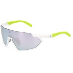 Marcolin Deutschland GmbH Adidas SP0041 Unisex-Sonnenbrille Vollrand Monoscheibe Kunststoff-Gestell, Weiß