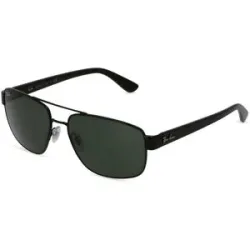 Luxottica Fashion Brillen Vertriebs GmbH Ray-Ban RB 3663 Herren-Sonnenbrille Vollrand Quadratisch Edelstahl-Gestell, Schwarz