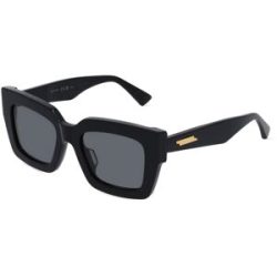 Kering Eyewear Spa Bottega Veneta BV1212S Unisex-Sonnenbrille Vollrand Quadratisch Acetat-Gestell, Schwarz