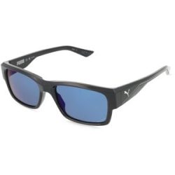 Kering Eyewear Spa Puma PU0438S Unisex-Sonnenbrille Vollrand Eckig Kunststoff-Gestell, Schwarz
