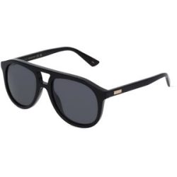 Kering Eyewear Spa Gucci GG1320S Unisex-Sonnenbrille Vollrand Pilot Acetat-Gestell, Schwarz