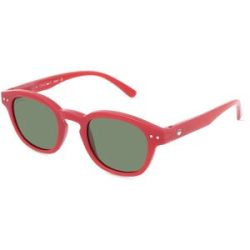 Optim OKIDOKI JIMMY SUN Unisex-Sonnenbrille Vollrand Panto Kunststoff-Gestell, Rot