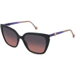 Safilo GmbH Carolina Herrera HER 0385/S Damen-Sonnenbrille Vollrand Cat Eye Acetat-Gestell, Schwarz