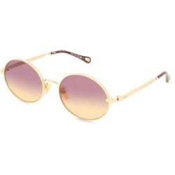 Kering Eyewear Spa Chloé CH0326S Damen-Sonnenbrille Vollrand Rund Metall-Gestell, Gold