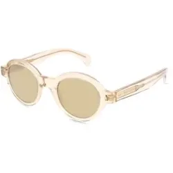 Luxottica Fashion Brillen Vertriebs GmbH Moncler ME6003 RONDOSA Unisex-Sonnenbrille Vollrand Rund Acetat-Gestell, Beige