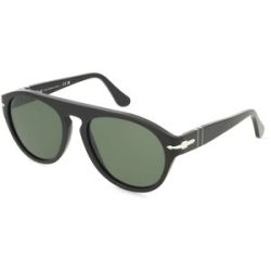 Luxottica Fashion Brillen Vertriebs GmbH Persol PO3370S Unisex-Sonnenbrille Vollrand Pilot Acetat-Gestell, Schwarz