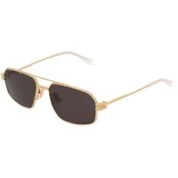 Kering Eyewear Spa Bottega Veneta BV1128S Unisex-Sonnenbrille Vollrand Quadratisch Metall-Gestell, Gold