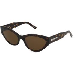 Kering Eyewear Spa Balenciaga BB0306S Unisex-Sonnenbrille Vollrand Butterfly Acetat-Gestell, Havanna