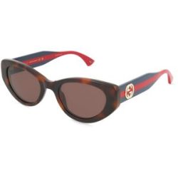 Kering Eyewear Spa Gucci GG1862S Unisex-Sonnenbrille Vollrand Cat Eye Acetat-Gestell, Havanna