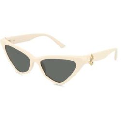 Luxottica Fashion Brillen Vertriebs GmbH Jimmy Choo 0JC5008 Damen-Sonnenbrille Vollrand Cat Eye Acetat-Gestell, Weiß