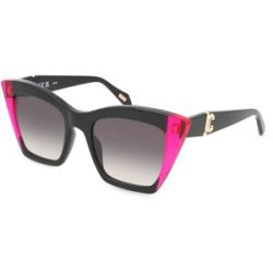 DE RIGO Vision D.A.CH. GmbH Just Cavalli SJC106V Unisex-Sonnenbrille Vollrand Quadratisch Acetat-Gestell, Schwarz