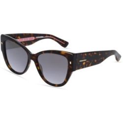 Safilo GmbH Dsquared2 D2 0016/S Damen-Sonnenbrille Vollrand Butterfly Acetat-Gestell, Havanna