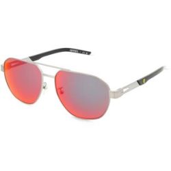 Luxottica Fashion Brillen Vertriebs GmbH Scuderia Ferrari FZ5004D Herren-Sonnenbrille Vollrand Pilot Metall-Gestell, Grau