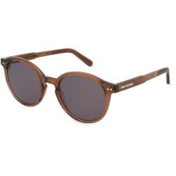 Masterdis Woodfellas 10777 Unisex-Sonnenbrille Vollrand Rund Acetat-Gestell, Braun