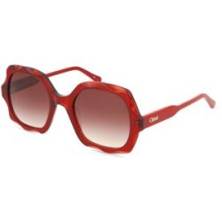Kering Eyewear Spa Chloé CH0226S Unisex-Sonnenbrille Vollrand Eckig Acetat-Gestell, Rot