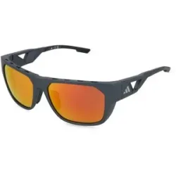 Marcolin Deutschland GmbH adidas SP0102 Herren-Sonnenbrille Vollrand Eckig Kunststoff-Gestell, Schwarz