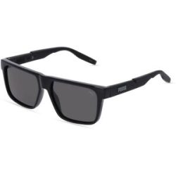 Kering Eyewear Spa Puma PU0315S Unisex-Sonnenbrille Vollrand Quadratisch Kunststoff-Gestell, Schwarz