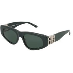 Kering Eyewear Spa Balenciaga BB0095S Damen-Sonnenbrille Vollrand Cat Eye Acetat-Gestell, Grün