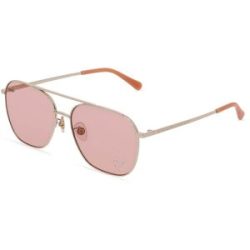 Thélios Stella McCartney SC40038U Damen-Sonnenbrille Vollrand Pilot Metall-Gestell, Silber