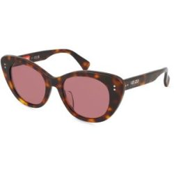 Thélios Kenzo KZ40172F BOKE FLOWER Damen-Sonnenbrille Vollrand Butterfly Kunststoff-Gestell, Havanna