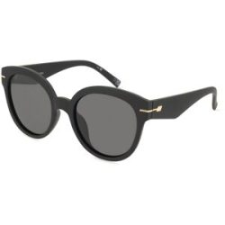 Tree Distribution GmbH Le Specs CAPACIOUS Damen-Sonnenbrille Vollrand Rund Kunststoff-Gestell, Schwarz