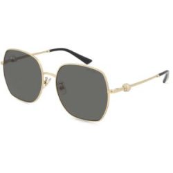 Luxottica Fashion Brillen Vertriebs GmbH Jimmy Choo 0JC4008HD Damen-Sonnenbrille Vollrand Quadratisch Metall-Gestell, Gold