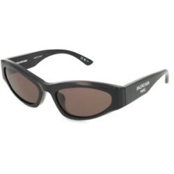 Kering Eyewear Spa Balenciaga BB0387S Damen-Sonnenbrille Vollrand Geometrisch Acetat-Gestell, Schwarz