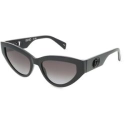 Marchon Germany GmbH Liu Jo LJ800S Damen-Sonnenbrille Vollrand Cat Eye Kunststoff-Gestell, Schwarz