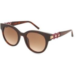 DE RIGO Vision D.A.CH. GmbH Escada SESE63 Unisex-Sonnenbrille Vollrand Panto Acetat-Gestell, Havanna