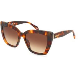 DE RIGO Vision D.A.CH. GmbH Just Cavalli SJC174 Damen-Sonnenbrille Vollrand Butterfly Kunststoff-Gestell, Havanna