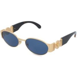 Luxottica Fashion Brillen Vertriebs GmbH Versace VE2299 Herren-Sonnenbrille Vollrand Oval Metall-Gestell, Gold