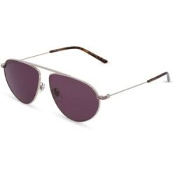 Kering Eyewear Spa Gucci GG1051S Herren-Sonnenbrille Vollrand Pilot Acetat-Gestell, Silber