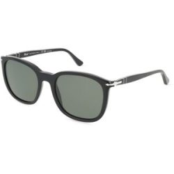 Luxottica Fashion Brillen Vertriebs GmbH Persol PO3355S Unisex-Sonnenbrille Vollrand Quadratisch Acetat-Gestell, Schwarz