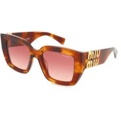 Luxottica Fashion Brillen Vertriebs GmbH Miu Miu 0MU B05S Damen-Sonnenbrille Vollrand Quadratisch Acetat-Gestell, Havanna