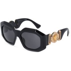 Luxottica Fashion Brillen Vertriebs GmbH Versace VE4424U Damen-Sonnenbrille Vollrand Quadratisch Acetat-Gestell, Schwarz