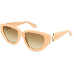 Kering Eyewear Spa Chloé CH0235S Unisex-Sonnenbrille Vollrand Butterfly Acetat-Gestell, Weiß