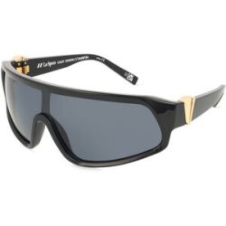 Tree Distribution GmbH Le Specs CALM CHAOS Unisex-Sonnenbrille Vollrand Monoscheibe Kunststoff-Gestell, Schwarz