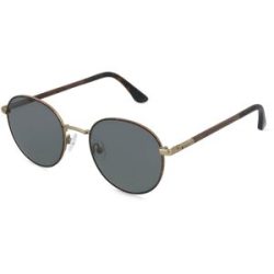 Masterdis Woodfellas 11754 HALCYON Unisex-Sonnenbrille Vollrand Rund Metall-Gestell, Havanna