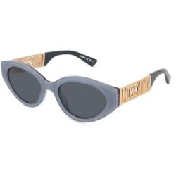 Safilo GmbH Moschino 160/S Damen-Sonnenbrille Vollrand Oval Metall-Gestell, Blau
