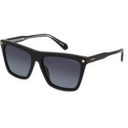 Safilo GmbH Polaroid PLD 4164/S/X Damen-Sonnenbrille Vollrand Quadratisch Acetat-Gestell, Schwarz