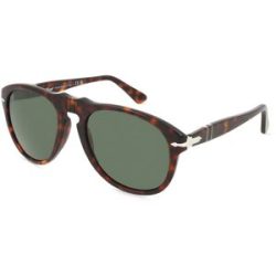 Luxottica Fashion Brillen Vertriebs GmbH Persol 0PO0649 Herren-Sonnenbrille Vollrand Pilot Acetat-Gestell, Havanna