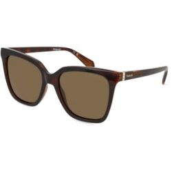 Safilo GmbH Polaroid PLD 4155/S/X Damen-Sonnenbrille Vollrand Quadratisch Kunststoff-Gestell, Havanna