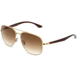 Luxottica Fashion Brillen Vertriebs GmbH Ray-Ban RB 3683 Unisex-Sonnenbrille Vollrand Quadratisch Metall-Gestell, Gold